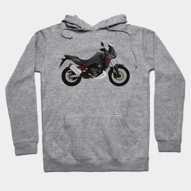 Motorcycle Honda CRF1100L Africa Twin Hoodie by WiredDesigns